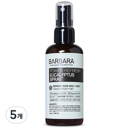 바르바라 파워리프레쉬 유칼립투스 스프레이 100ml, 5개