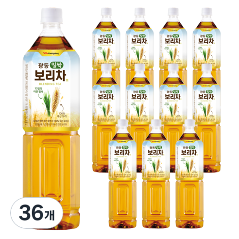 광동 밀싹 보리차, 1.5L, 36개