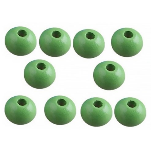 마다꾸미 우드비즈 DIY공예 나무구슬 20mm 10p, 그린(구슬), 1개