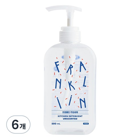 FRANKLIIN 주방세제 앤 젖병세제, 500ml, 6개