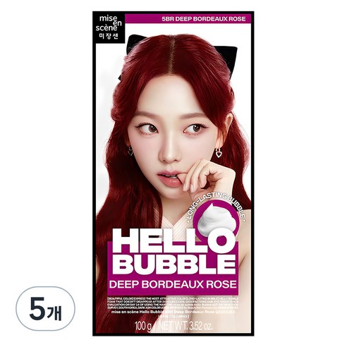 미쟝센 헬로 버블 염색제, 딥보르도로즈, 5개