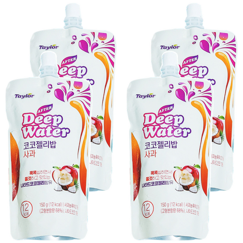 테일러 애프터딥워터 코코젤리밥 사과, 4개, 150g