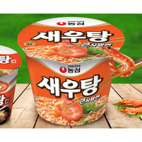 출출한 밤, 3분 만에 완성되는 행복: 새우탕 큰사발면