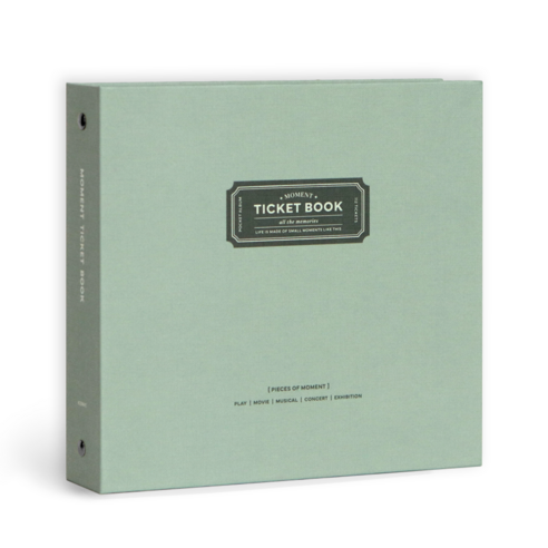아이코닉 모멘트 티켓북 스크랩북, 02 Vintage mint, 28매, 1개