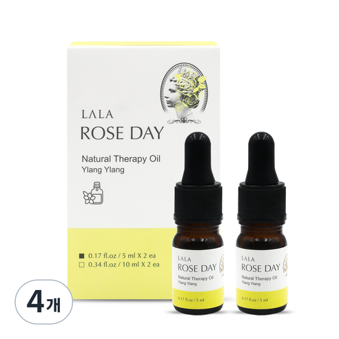 라라로즈데이 시즌2 오일 스포이드 이너퍼퓸 여성청결제 일랑일랑향, 5ml, 4개