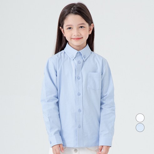 롤리트리 아동용 긴팔 옥스포드 셔츠