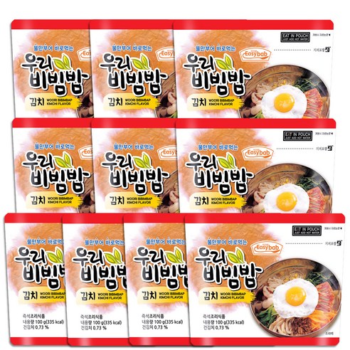 참미식품 우리비빔밥 김치, 100g, 10개