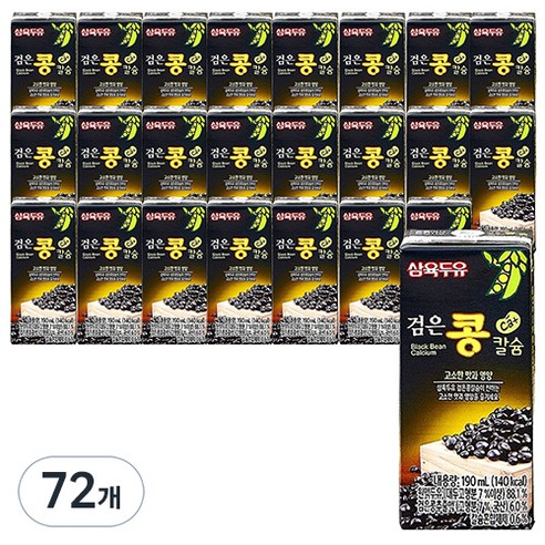삼육두유 검은콩 칼슘, 195ml, 72개
