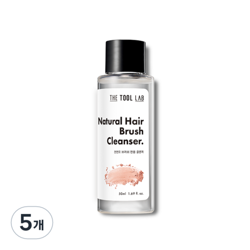 더툴랩 천연모 브러쉬 클렌져, 50ml, 5개