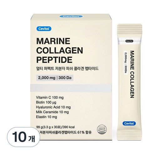 세비톨 멀티 퍼펙트 저분자 피쉬 콜라겐 펩타이드, 99g, 10개