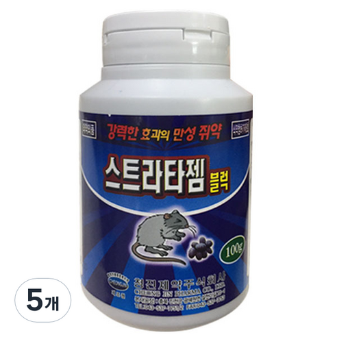 스트라타젬 쥐약 블럭 100g, 1개입, 5개