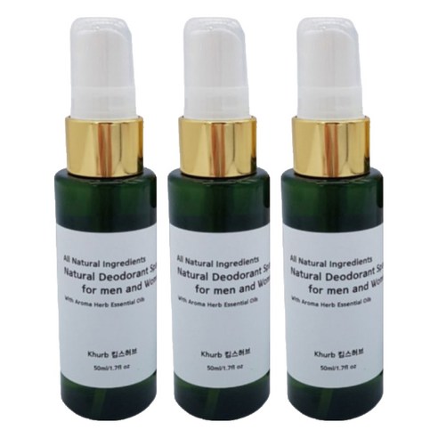 킴스허브 데오드란트, 50ml, 3개