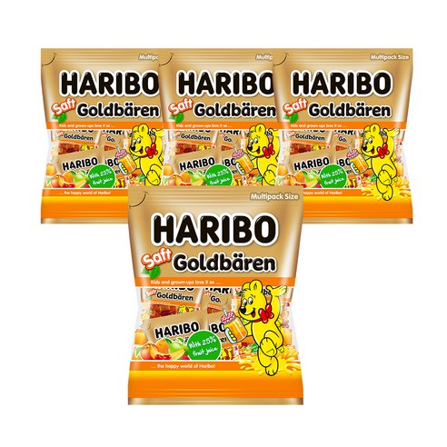 하리보 샤프트골드베렌 젤리, 220g, 4개