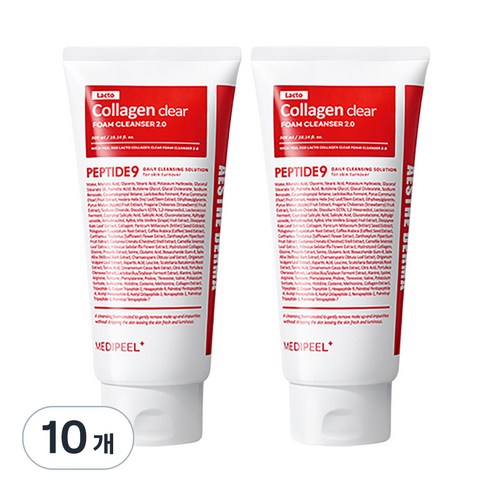 메디필 레드 락토 콜라겐 클리어 폼 클렌저 2.0, 120ml, 10개