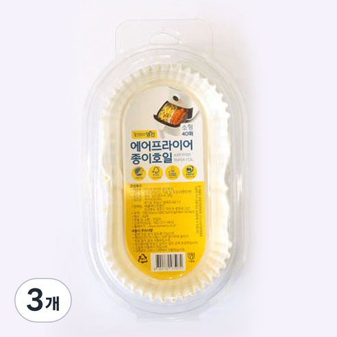 명진 에어프라이어 종이호일, 16.5cm, 40개입, 3개