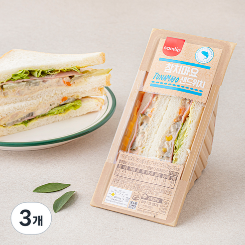 삼립 참치마요 샌드위치, 145g, 3개