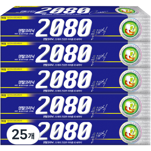 2080 클래식 치약, 170g, 25개