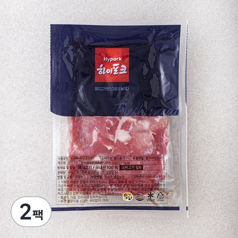 하이포크 앞다리 찌개용 (냉장), 500g, 2팩