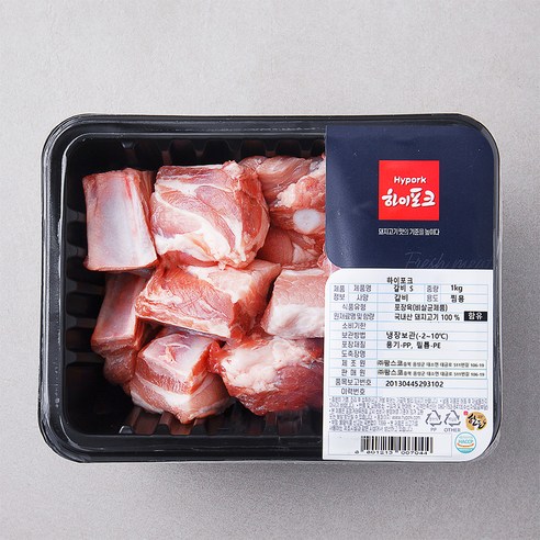 하이포크 갈비 찜용 (냉장), 1kg, 1개
