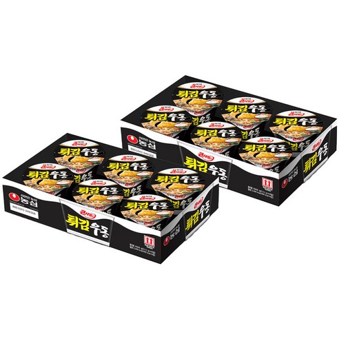 농심 튀김우동 큰사발면 111g, 12개