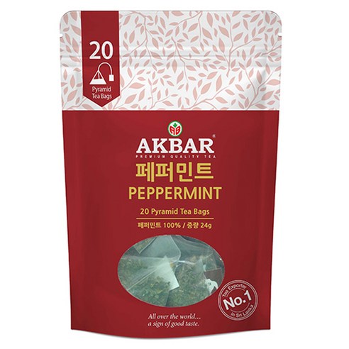 아크바 페퍼민트 차 피라미드 티백, 24g, 20개입, 24개