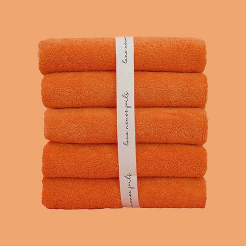 코튼하모니 프리미엄 호텔수건 200g 40수 코마사, 트로피컬 오렌지, 5개