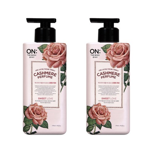 온더바디 캐시미어 퍼퓸 스위트 러브 바디로션, 400ml, 2개, 400g