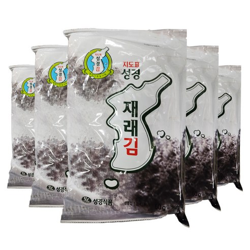 성경식품 지도표 성경 재래김, 60g, 5개