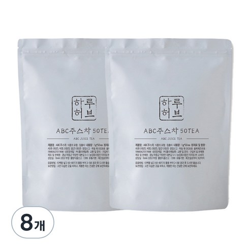 ABC 주스차 티백, 1g, 50개입, 8개