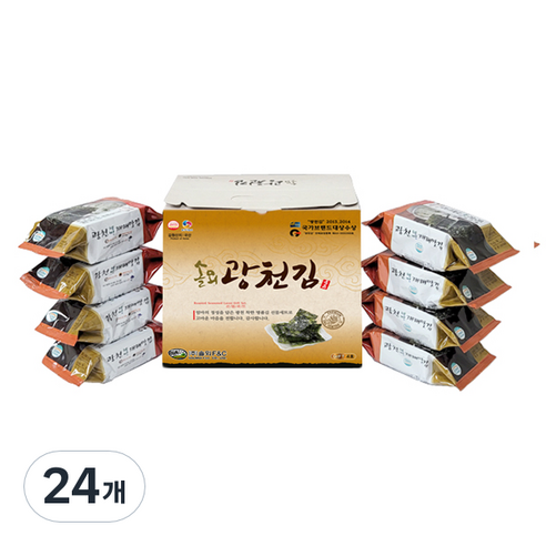 솔뫼광천 웰빙 재래 식탁김, 15g, 24개