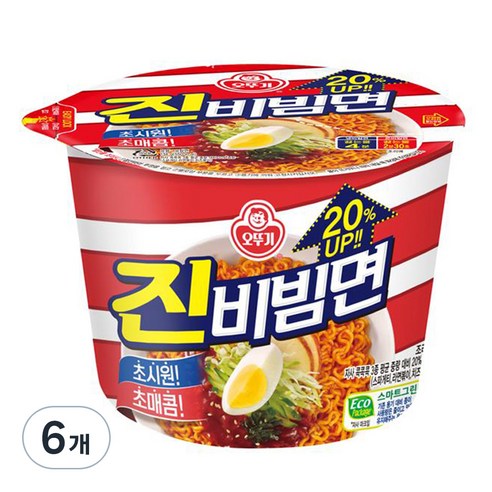 오뚜기 진비빔면 134g, 6개