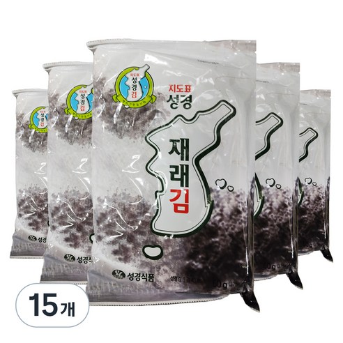 성경식품 지도표 성경 재래김, 60g, 15개