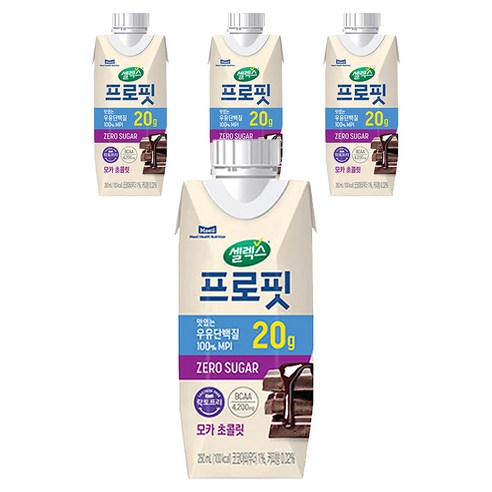셀렉스 프로핏 우유단백질 모카 초콜릿, 250ml, 4개