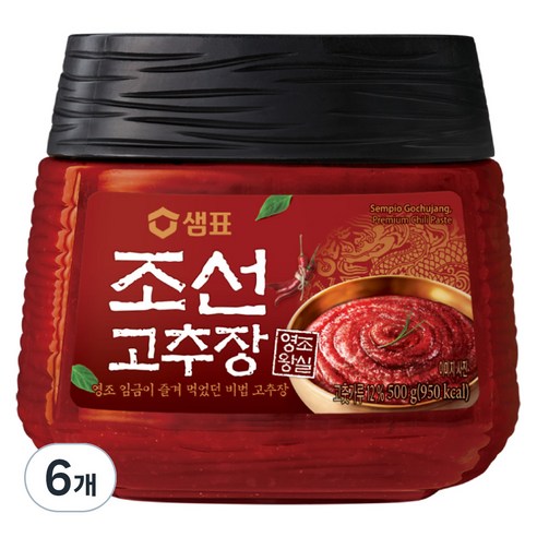 샘표 조선 고추장, 500g, 6개