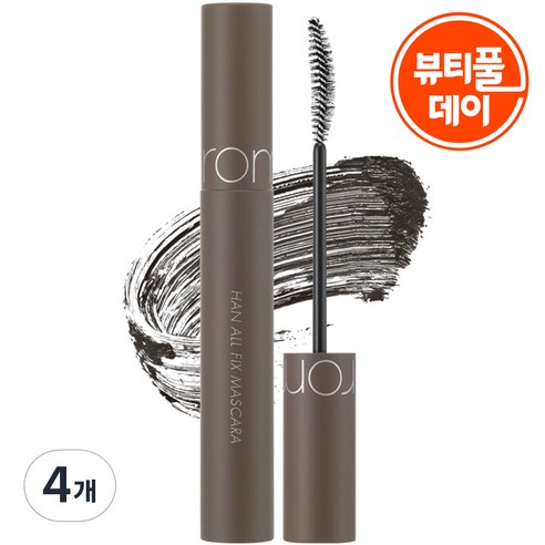 롬앤 한올 픽스 마스카라 7g, L02 롱 애쉬, 4개