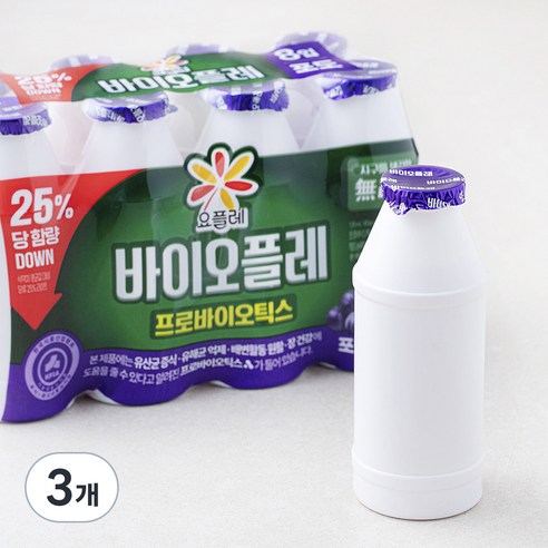 요플레 바이오플레 포도, 130ml, 8개입, 3개