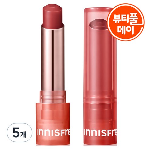 이니스프리 듀이 틴트 립밤, 4호 로즈 브릭, 3.2g, 5개