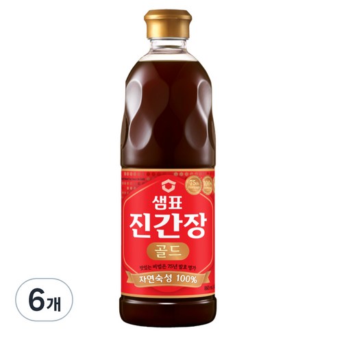 샘표 진간장 골드, 6개, 860ml