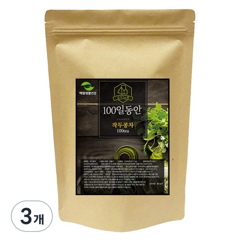 해밀생활건강 100일동안 작두콩차 삼각티백, 1.2g, 100개입, 3개