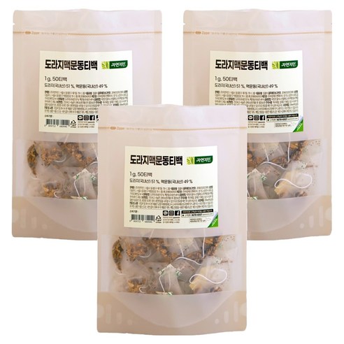 자연지인 도라지 맥문동 티백, 1g, 50개입, 3개