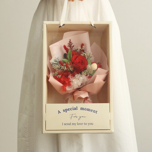 시들지 않는 아름다움, 뷰티풀데코센스 시들지 않는 생화 프리저브드 꽃다발