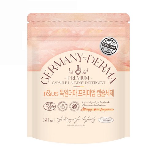 아이앤어스 독일더마 프리미엄 캡슐세탁세제 10개입, 30개입, 1개
