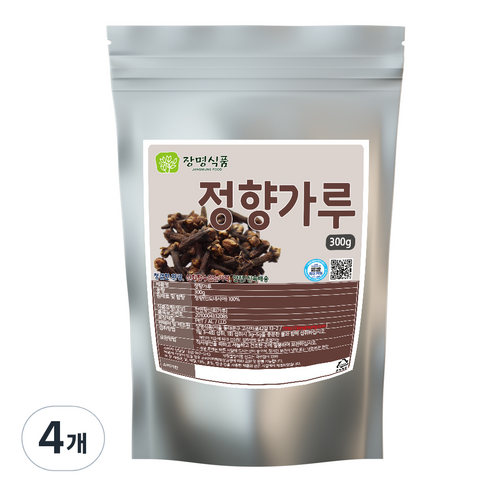 장명식품 정향가루, 300g, 4개