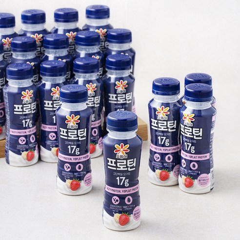 요플레 프로틴 요거트 딸기바나나, 210ml, 1개입, 24개