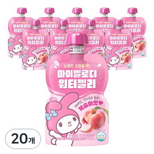 아텍스 마이멜로디 워터젤리, 110ml, 20개, 복숭아맛