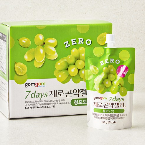 곰곰 7days 제로 곤약젤리 청포도맛, 150ml, 7개