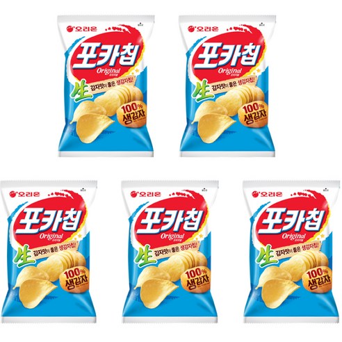 오리온 포카칩 오리지날, 66g, 5개