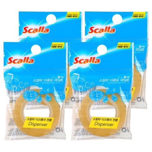 Scalla 골드테이프 리필 G1230R, 혼합색상, 4개