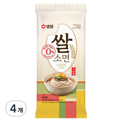샘표 쌀 소면, 4개, 400g