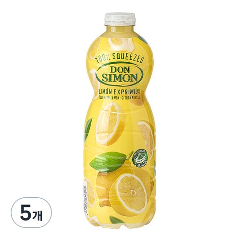 돈시몬 레몬 100% 착즙 주스, 5개, 1L